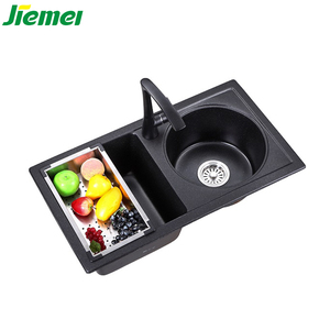 Fregadero integrado opcional de <span class=keywords><strong>la</strong></span> piedra del cuarzo del cuenco doble opcional multicolor de <span class=keywords><strong>la</strong></span> <span class=keywords><strong>cocina</strong></span> <span class=keywords><strong>en</strong></span> venta - Product Image 2