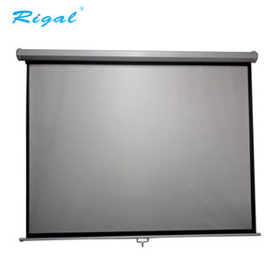 Ручной экран проектора с self-система блокировки/стены и потолок монтажа тянуть вниз проекционный экран матовый белый - Product Image 3
