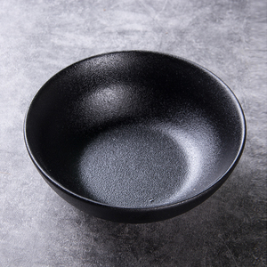 Hogar 6,5 \ "redondo coreano negro porcelana sopa tazón grado alimenticio para arroz frutas fideos vajilla - Product Image 3
