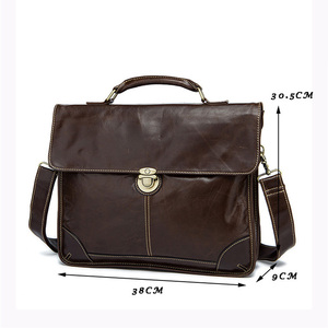<span class=keywords><strong>Amazon</strong></span> Vente Chaude 2018 Élégant 7091 Métal Boucle Hommes Mallette D'épaule En Cuir Marron <span class=keywords><strong>Sacoche</strong></span> Messenger Sac - Product Image 4