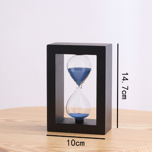 Chất Lượng Cao OEM/ODM 5/15/30 Chất Lượng Trắng Và Đen Cổ Điển Trung Quốc Gỗ Quà Tặng Cát Hẹn Giờ Kính Hẹn Giờ Đồng Hồ Cát Đầy Màu Sắc Bằng Gỗ - Product Image 3