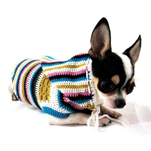 De moda a rayas de punto a mano ropa de perro ganchillo suéter para mascotas - Product Image 4