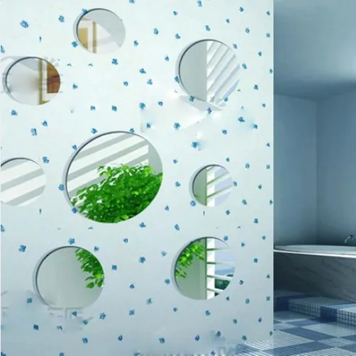 Adhesivo redondo casa pegatinas Pared de espejo decorativo promoción adhesivo DIY