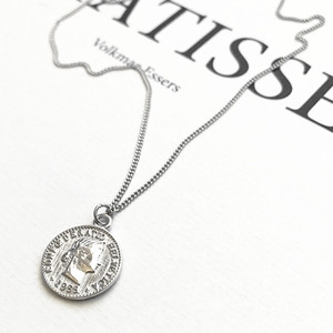 Moneta da un dollaro Sterlina di Disegno 925 Argento Immagine Testa Pendente Della Collana - Product Image 6