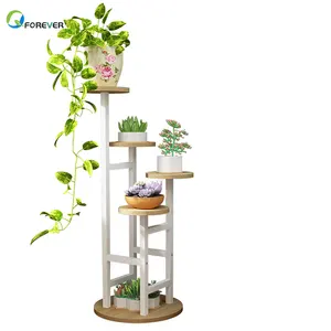 Высококачественная садовая декоративная недорогая деревянная подставка для цветов для дома