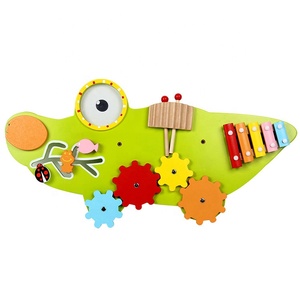 Aktivitas Dekorasi Prasekolah Kayu Permainan Buaya Dinding Montessori Sibuk Papan Mainan - Product Image 1