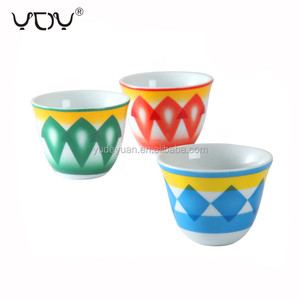 Tasse à expresso turque de luxe écologique 80CC en céramique et porcelaine, motif personnalisé imprimé, lot de 12 tasses à café arabe <span class=keywords><strong>Cawa</strong></span> - Product Image 2