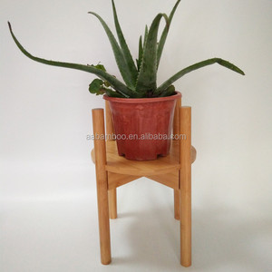 調節可能なモダンな木製竹屋外屋内植物スタンド - Product Image 2