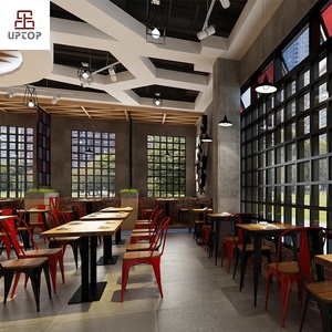 (SP-CS120) Set da Pranzo in Stile Industriale con Tavolo e Sedie in Metallo per Ristoranti - Product Image 3