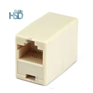 Rj45 युग्मक महिला महिला ईथरनेट नेटवर्किंग UTP रक्षाहीन Cat5e CAT6 Keystone जैक करने के लिए इनलाइन युग्मक