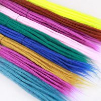 Plus de 90 Couleurs 20" 22" Tresses Synthétiques Dreadlock Crochets Locs Faits Main Extensions de Cheveux