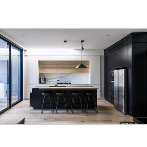 Moderne De Luxe Prêt à l'<span class=keywords><strong>emploi</strong></span> de Paquet Plat Meuble Conceptions de <span class=keywords><strong>Cuisine</strong></span> <span class=keywords><strong>En</strong></span> Laque Haute Brillance Meubles - Product Image 2