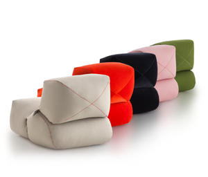 Grand ensemble de poufs de salon, canapé paresseux en forme de pouf - Product Image 1