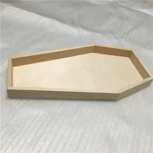 DIY शिल्प Unpainted ताबूत आकार ट्रे लकड़ी ताबूत के लिए सेवारत ट्रे अधूरा लकड़ी के ताबूत बॉक्स कोई ढक्कन गहने प्लेट