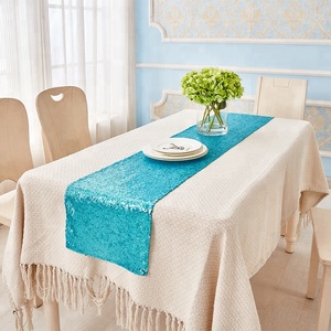 L'europe Satin Brodé Tissu Tapis Coureurs pour Les Couloirs <span class=keywords><strong>Bleu</strong></span> Chemins de <span class=keywords><strong>Table</strong></span> - Product Image 1