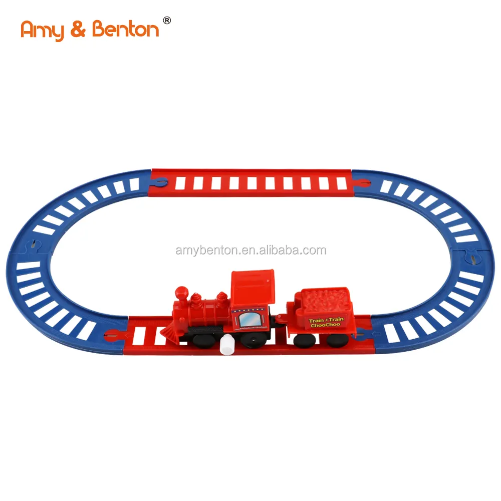 2020 new products DIY toys plastic slot car track wind up train toy car track for kids