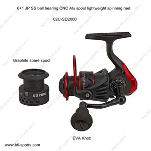 Großhandel 6 + 1 Japan edelstahl kugellager CNC Alu spool leichte glatte süßwasser und salzwasser spinning reel (b05)