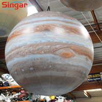 Système solaire géant gonflable à éclairage LED, pour décoration de fête, planètes de la lune, planètes, planètes, planètes, saturne, uran-us, septum