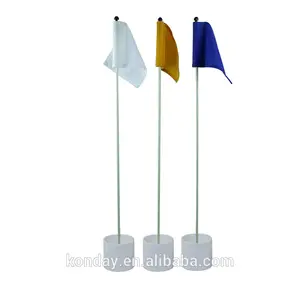 Kunden spezifische Golf Putting Green Solid Flag mit Fahnenstange und Loch Cup Checkered Flag Golf Flags ticks