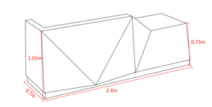Thiết Kế Sang Trọng Bán Buôn Trắng Hiện Đại Được Sử Dụng Rắn Đá Nhân Tạo Nội Thất Văn Phòng Quầy Tiếp Tân Bàn - Product Image 6