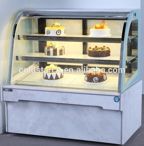 Solo de Vidrio Curvo escaparate torta caramelo refrigerador de - Product Image 2