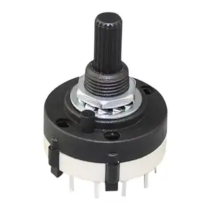 15mm shaft length 6 position rotary switch