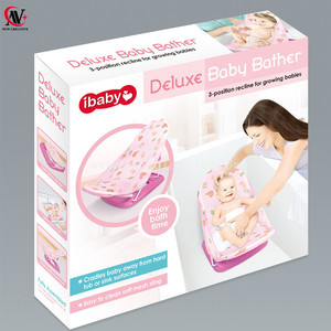 Baignoire de luxe pour bébé, de couleur rose, à rayures triangulaire - Product Image 2