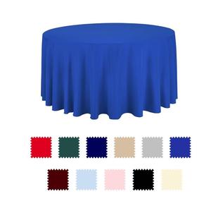 Otel restoran masa örtüleri düz beyaz polyester <span class=keywords><strong>108</strong></span> inç yuvarlak düğün masa örtüsü