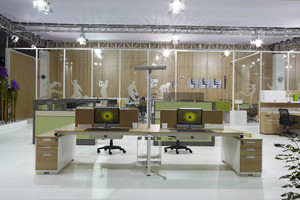 Muebles de oficina de alta calidad precio de fábrica personalizada elegante <span class=keywords><strong>abierto</strong></span> 4 asientos estación - Product Image 3