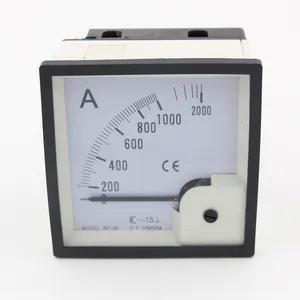 96*96 analog current panel meter and analog amp meter 96*96mm with measuring ac 0-2000A with CT ampere meter analog