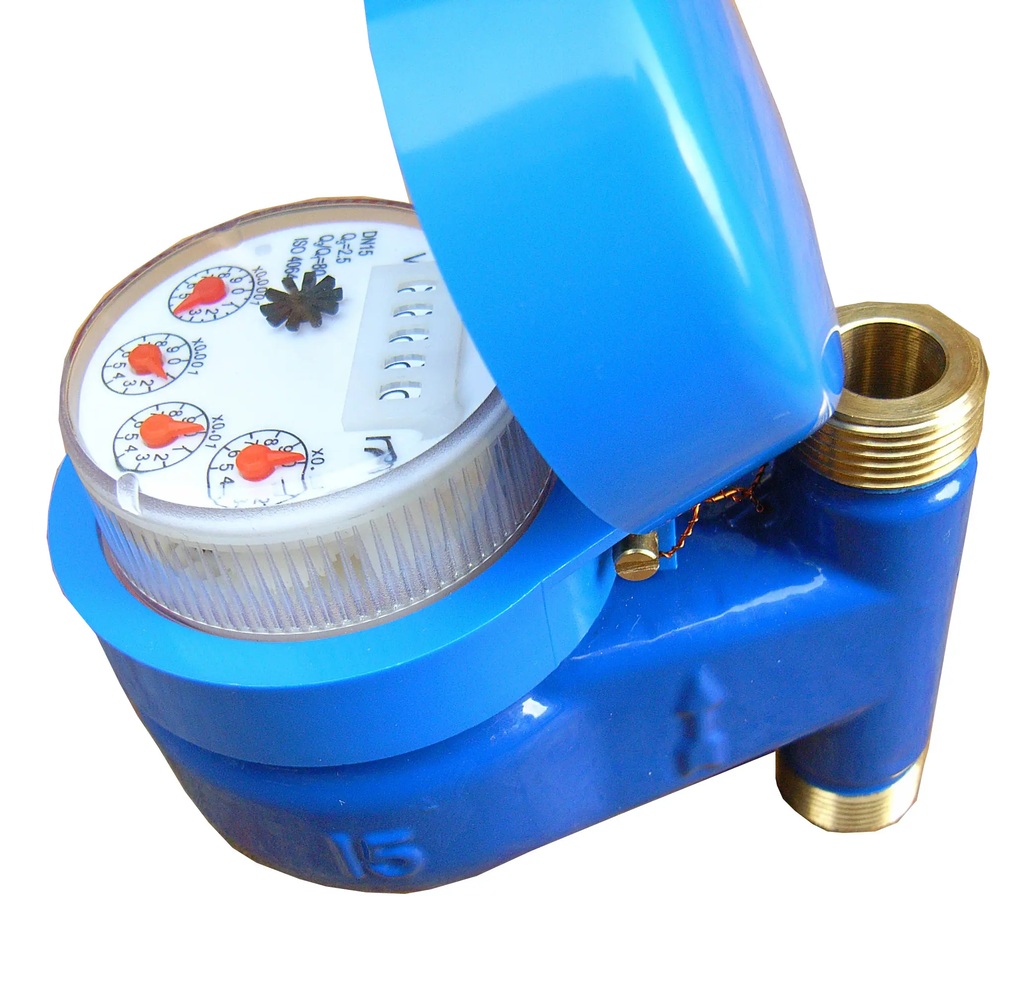 DN15 DN20 Vertical installation Multi jet dry dial R80 conventional residential cold water meter ISO4064 certification