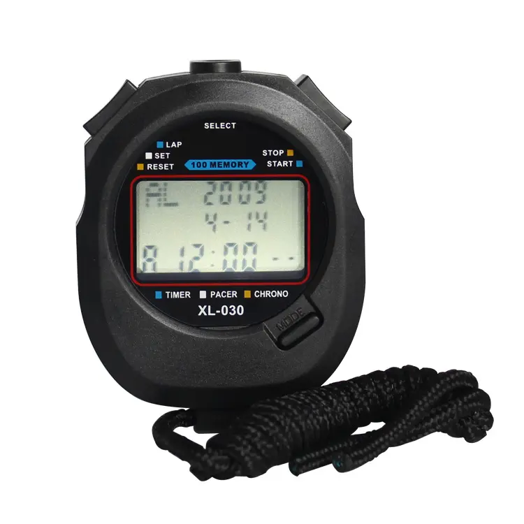 Professional Multifunction Double Countdown Timer Big Screen Waterproof Stopwatch for Sport