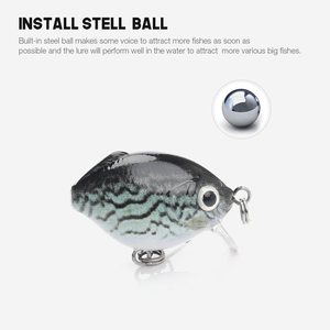 VTAVTA Almiscarado Crankbait Wobbler Isca de Peixe De Pesca Pvc 30 mm Mini Minúsculo Topwater Iscas Manivela Isca Moldes - Product Image 4