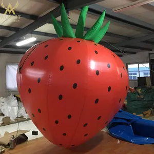 3m tall inflatable strawberry/blueberry,customized inflatable LED fruit