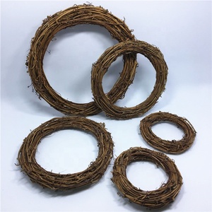 F-4255 Naturel Vigne Rotin Couronnes Anneau Cercle <span class=keywords><strong>De</strong></span> Noël Tenture Murale - Product Image 1