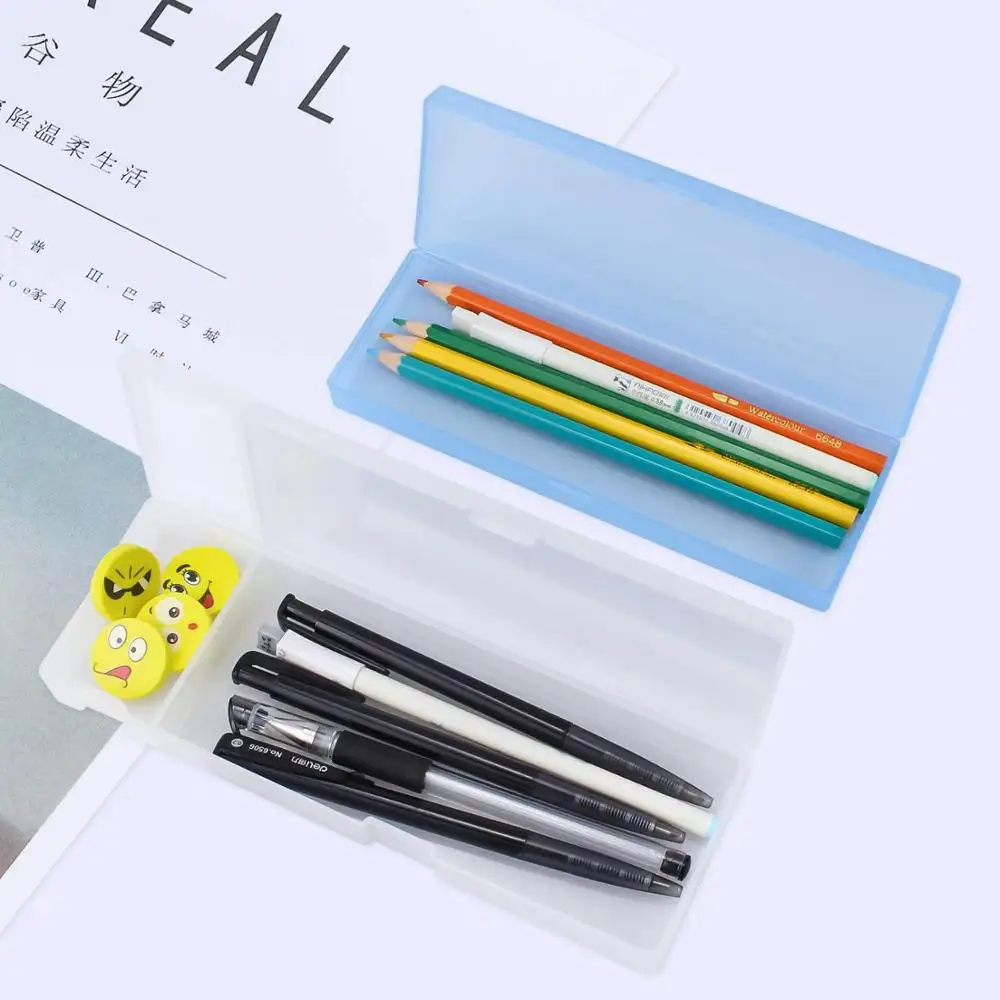 Long-Lasting Hard Plastic Pencil Boxes,Multi Function Pen Box for Students