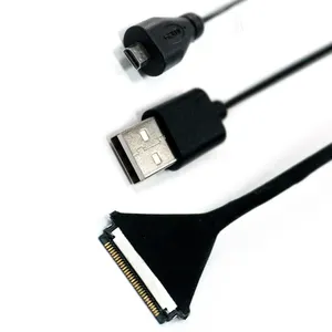 أسود I-pex تحويل محول usb Lvds كابل كتلة طرف وصلة سلك دفع كابل موصل