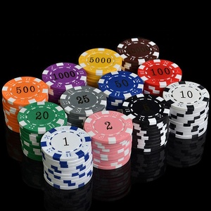 <span class=keywords><strong>Dados</strong></span> personalizados poker chip con COLOR oro Logotipo de estampado en caliente - Product Image 6