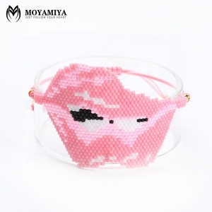 Moyamiya personalizado Venta caliente miyuki delica cuentas <span class=keywords><strong>de</strong></span> semilla labios <span class=keywords><strong>de</strong></span> color <span class=keywords><strong>rosa</strong></span> pulseras hecho a mano tejido - Product Image 2