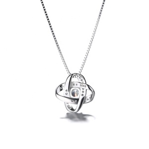 Collier classique 925 Argent Bijoux Designer Accessoire Pendentifs Collier De Trèfle À Quatre Feuilles - Product Image 4