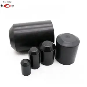 Heat Shrinkable Black Insulation Cable End Cap With Spiral Adhesive Coating