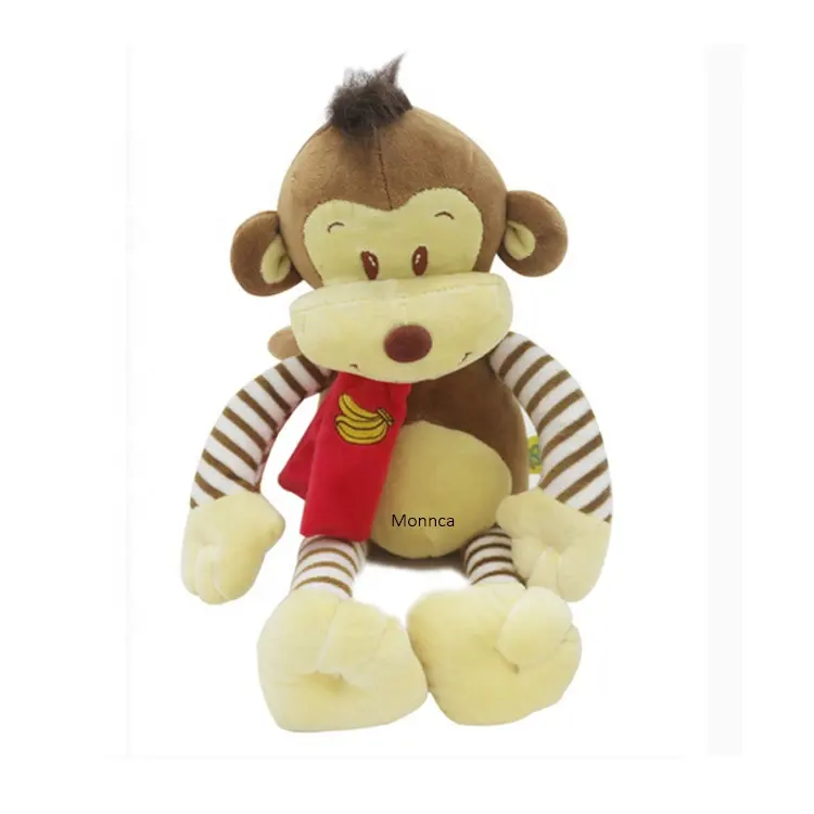 Cheap Custom Embroidery Blank Cartoon Character Plush Toys For Crane Machine Long Arms And Legs Monkey Plush Toy