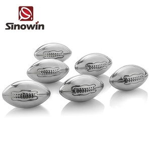 Haute Qualité Rugby Forme <span class=keywords><strong>En</strong></span> Acier Inoxydable Ice Cube <span class=keywords><strong>En</strong></span> Acier Inoxydable Whisky Pierre pour Refroidissement <span class=keywords><strong>Vin</strong></span> - Product Image 2