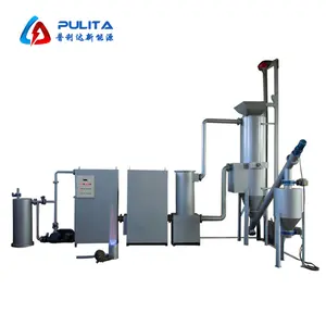 Woodchip biomass gasification process downdraft straw briquettes coconut shell gasifier for power plant