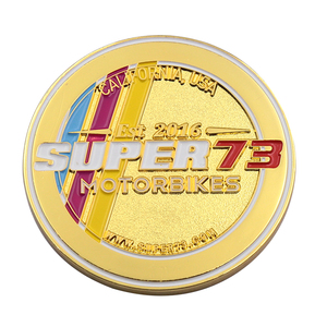 Förderung hochwertige gold überzogene runde fußball fußball herausforderung münze - Product Image 1