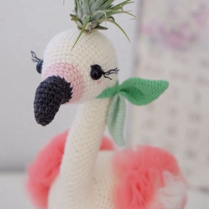 Fenicottero Amigurumi all'Uncinetto Imbottito per Bambini Giocattolo per Neonati - Product Image 3