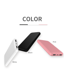 Buen precio, portátil delgado y ligero de puerto dual usb 2.1A salida rápido Li-polímero 10000 mah Banco de la energía - Product Image 6