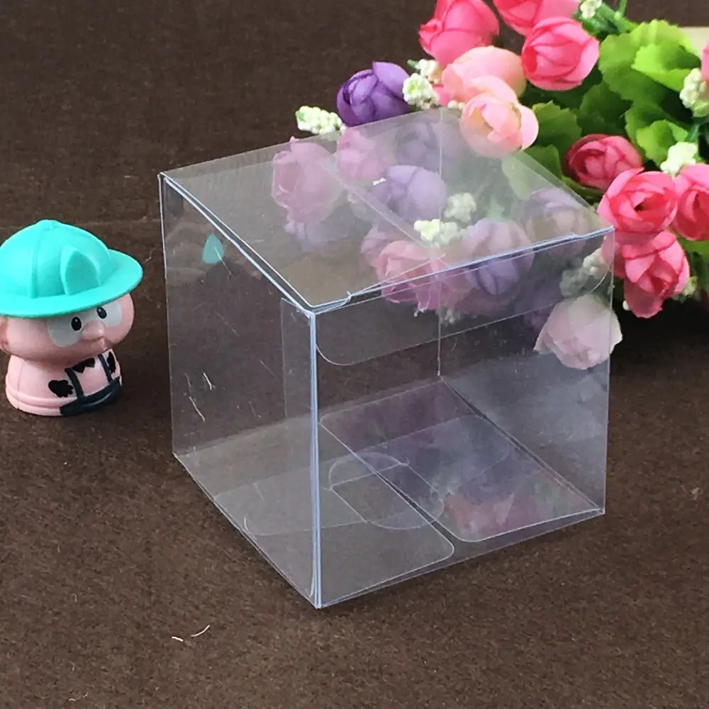 Transparent waterproof Clear PVC boxes Packaging small plastic box storage for food/jewelry/Candy/Gift/cosmetics