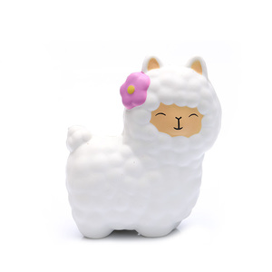 Custom color size pu foam pink spongy kawai mini rubber lamb animal toys - Product Image 2