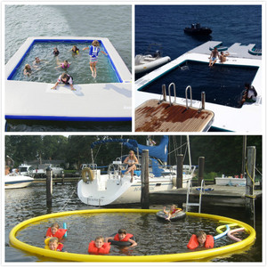 <span class=keywords><strong>Piscina</strong></span> Flotante Inflable para <span class=keywords><strong>Lago</strong></span>, Venta al por Mayor de Fábrica, <span class=keywords><strong>Piscina</strong></span> Anti-Medusas con Red de Protección para Yates - Product Image 5